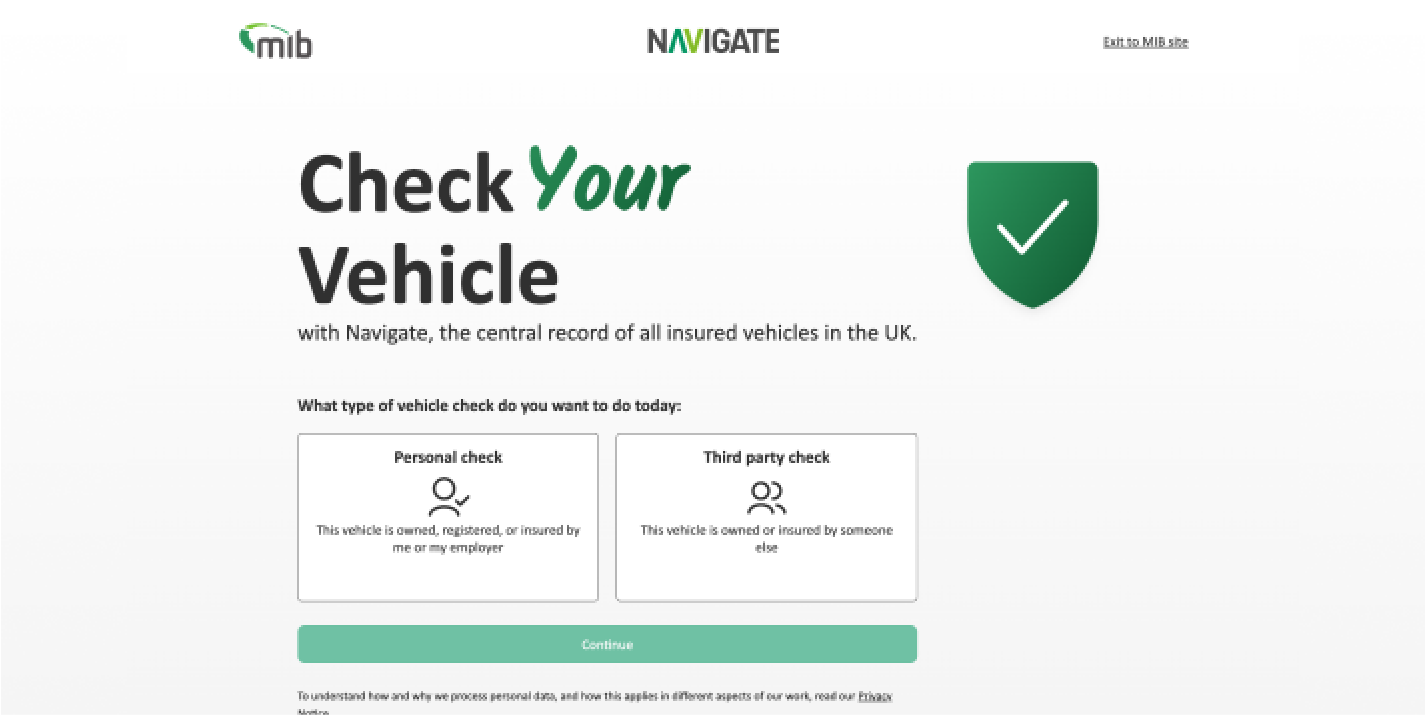 The official way to check car insurance