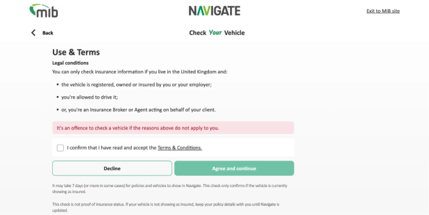 How to check your vehicles insurance